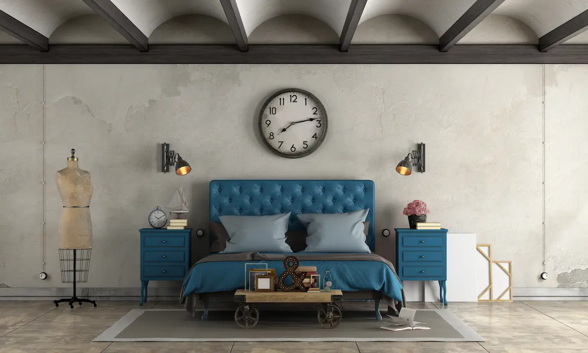 dormitorio moderno con vintage