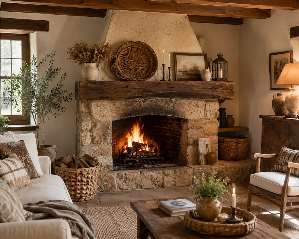idea de decoracion para chimenea rustica cómo decorar chimeneas rústicas