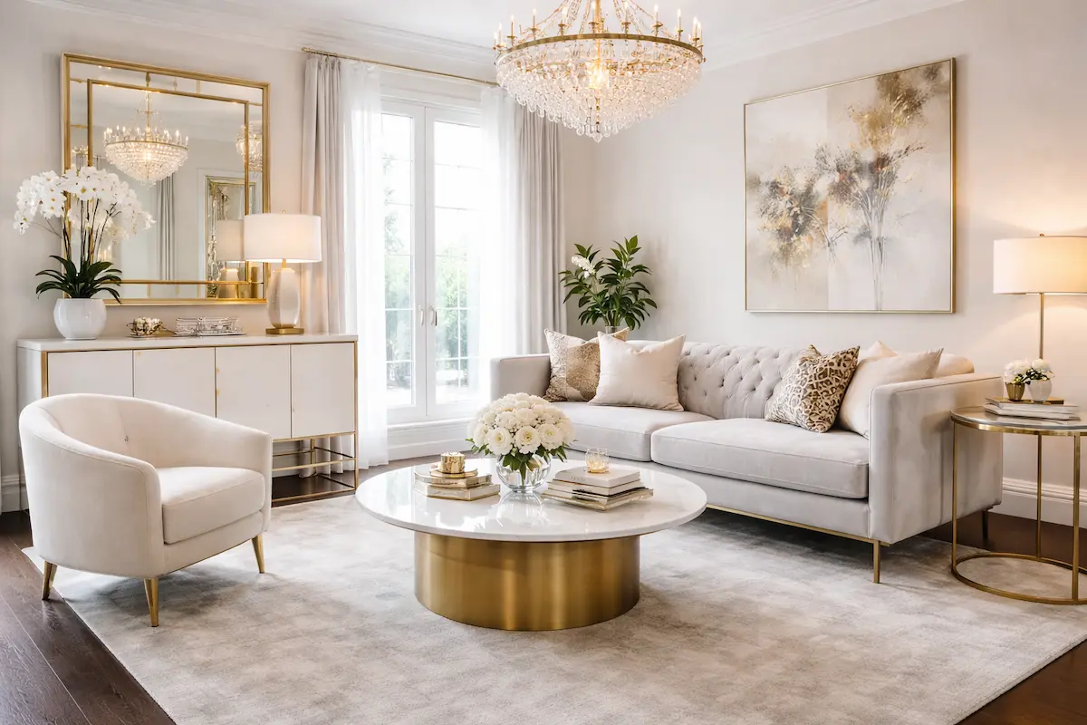 otro salon con decoracion glam decoración estilo glam