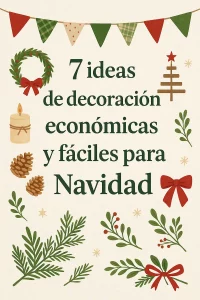 ideas de decoración económicas para Navidad