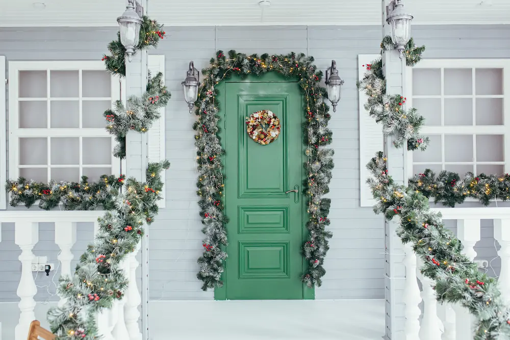 puerta decorada muy navidena cómo decorar puertas para navidad