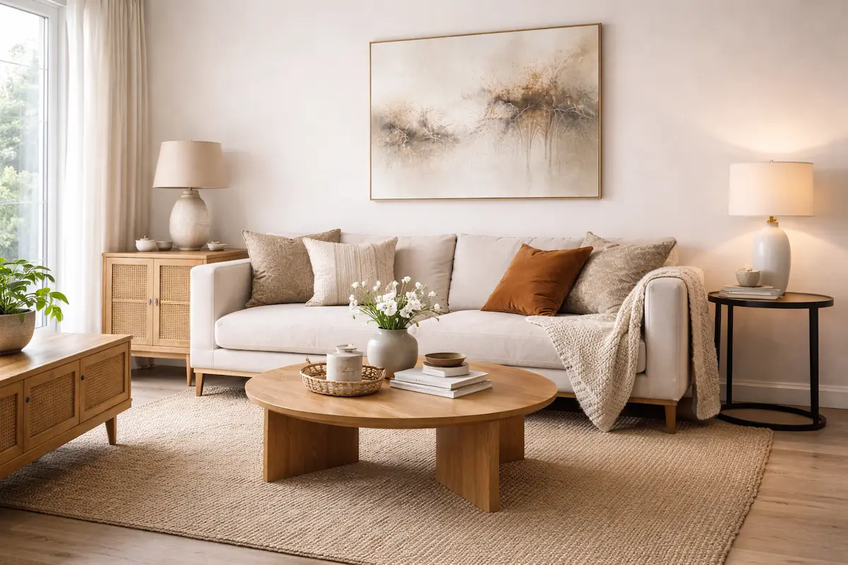 salon con texturas combinadas cómo mezclar texturas