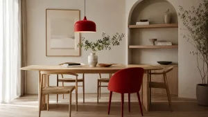 teoría del rojo inesperado en salón